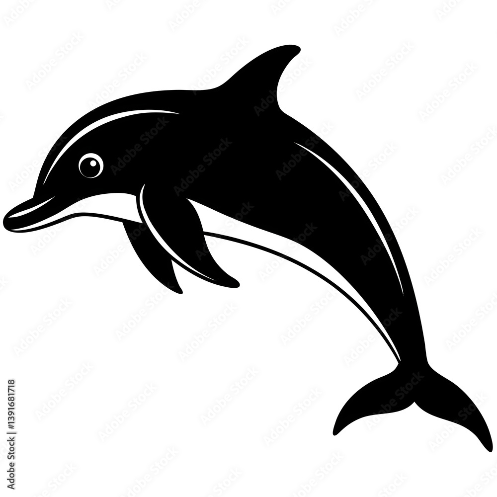 Fototapeta premium silhouette of a dolphin