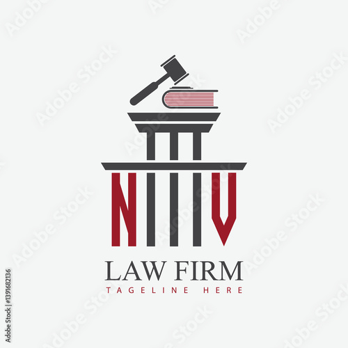 modern law firm justice logo design vector graphic template.	