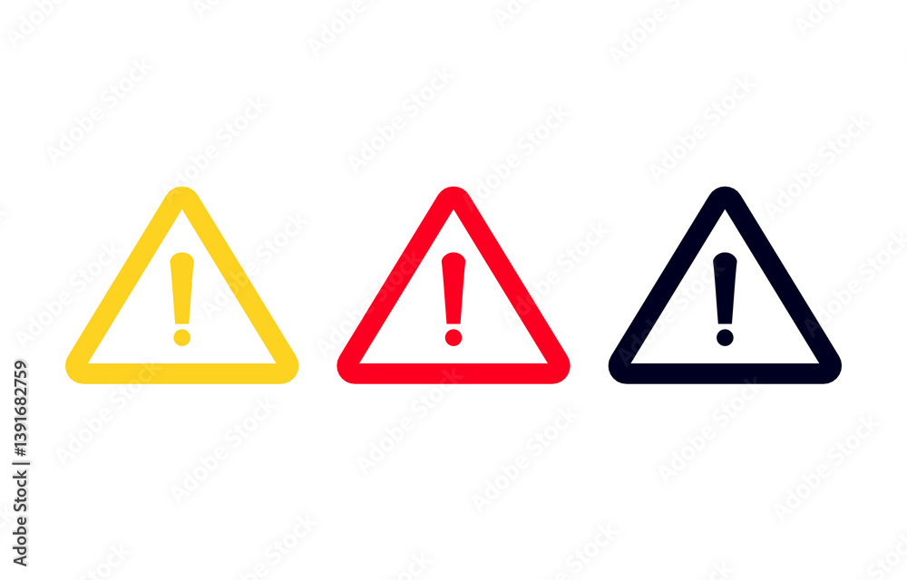 warning signage collection yellow, red, black colours warning signage collection yellow, red, black colours