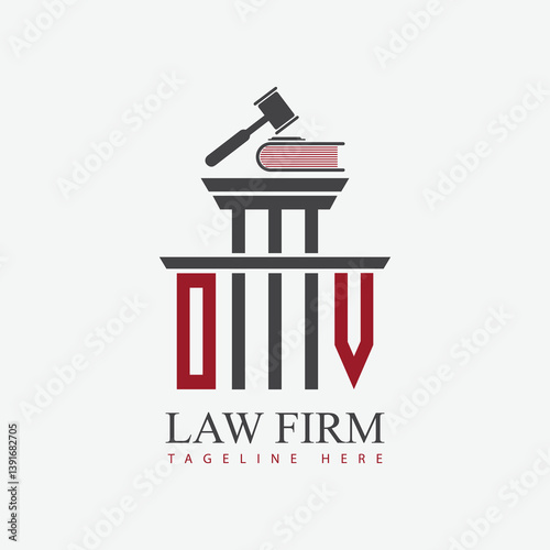 modern law firm justice logo design vector graphic template.	