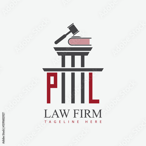 modern law firm justice logo design vector graphic template.	