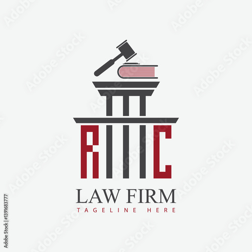 modern law firm justice logo design vector graphic template.	