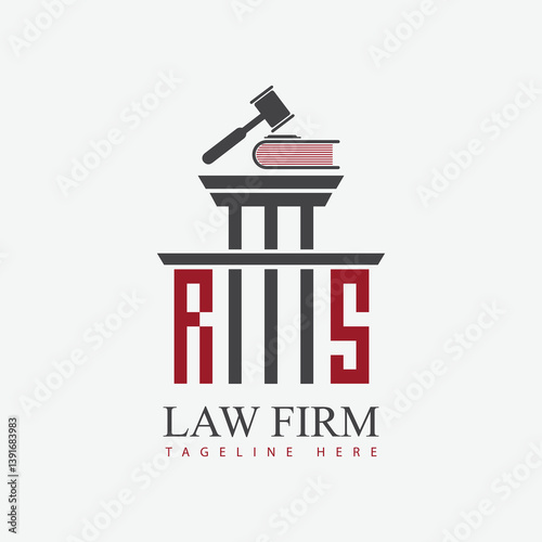modern law firm justice logo design vector graphic template.	