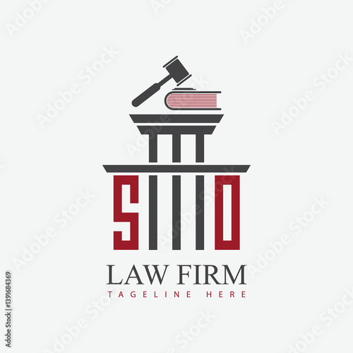 modern law firm justice logo design vector graphic template.	