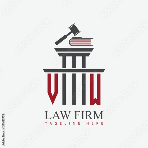 modern law firm justice logo design vector graphic template.	