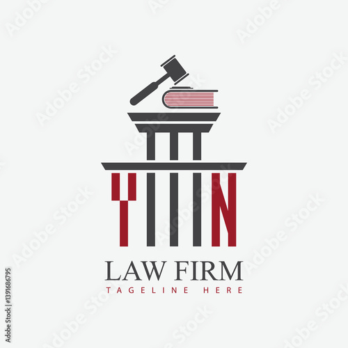 modern law firm justice logo design vector graphic template.	