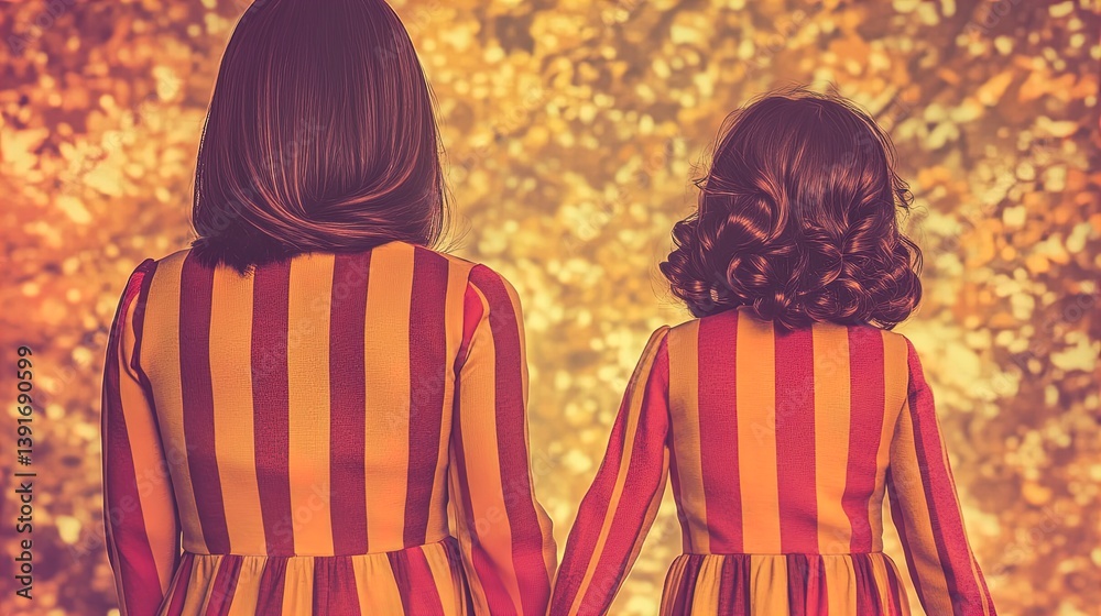 playful bonding: a heartwarming mother-daughter pair in matching outfits, perfect for a sports-themed interior poster displaying love and togetherness in the park!
