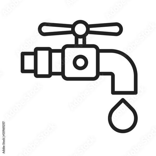 Faucet icon vector image. Suitable for mobile apps, web apps and print media.