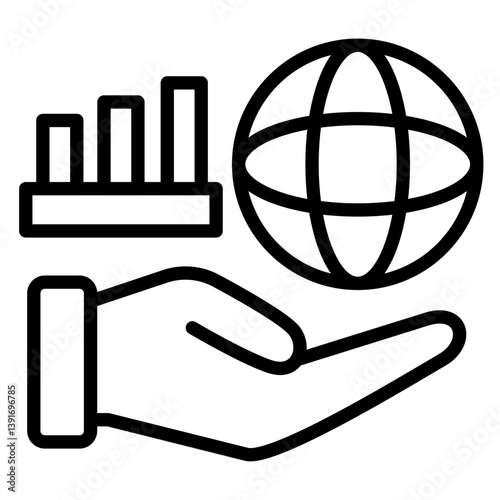 Gross Domestic Product GDP outline icon