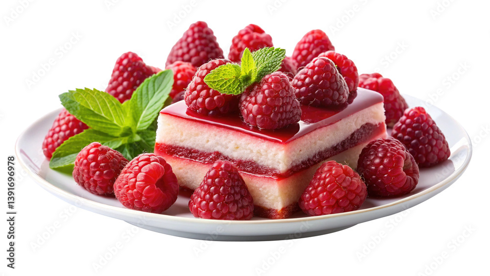 Delicious Raspberry Cake with Fresh Raspberries and Mint Delicious Raspberry Cake with Fresh Raspberries and Mint