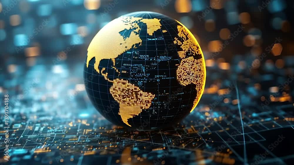Global network, digital world, interconnectedness