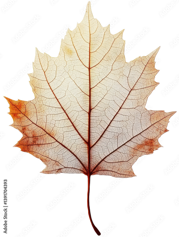 Obraz premium autumn leaf isolated on white background