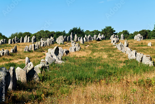 Carnac Brittany France. The neolithic menhir standing stones