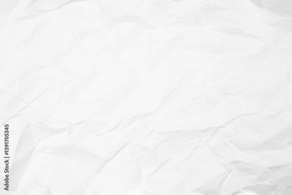Obraz premium White Paper Texture background. Crumpled white paper abstract shape background with space paper for text. Clean white paper, wrinkled, abstract background.