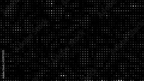 Abstract background random digital square shape dot metaphor digital data transfer for cyber technology and futuristic concept video overlay template on the black background