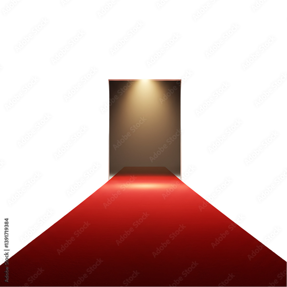 Obraz premium Red Carpet Entrance: Premium Stock Image