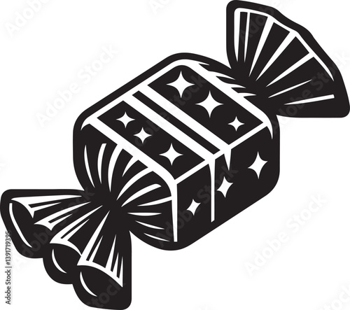 Candy Silhouette Vector Illustration Icon