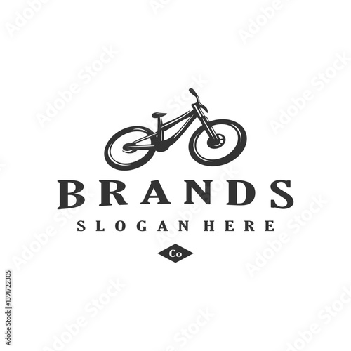 bicycle logo design vector stock template illustration