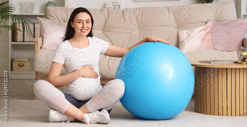 Beautiful young pregnant wo...