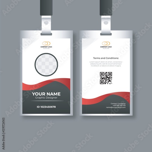 Slika na platnu Company ID Card template, editable, ready to print