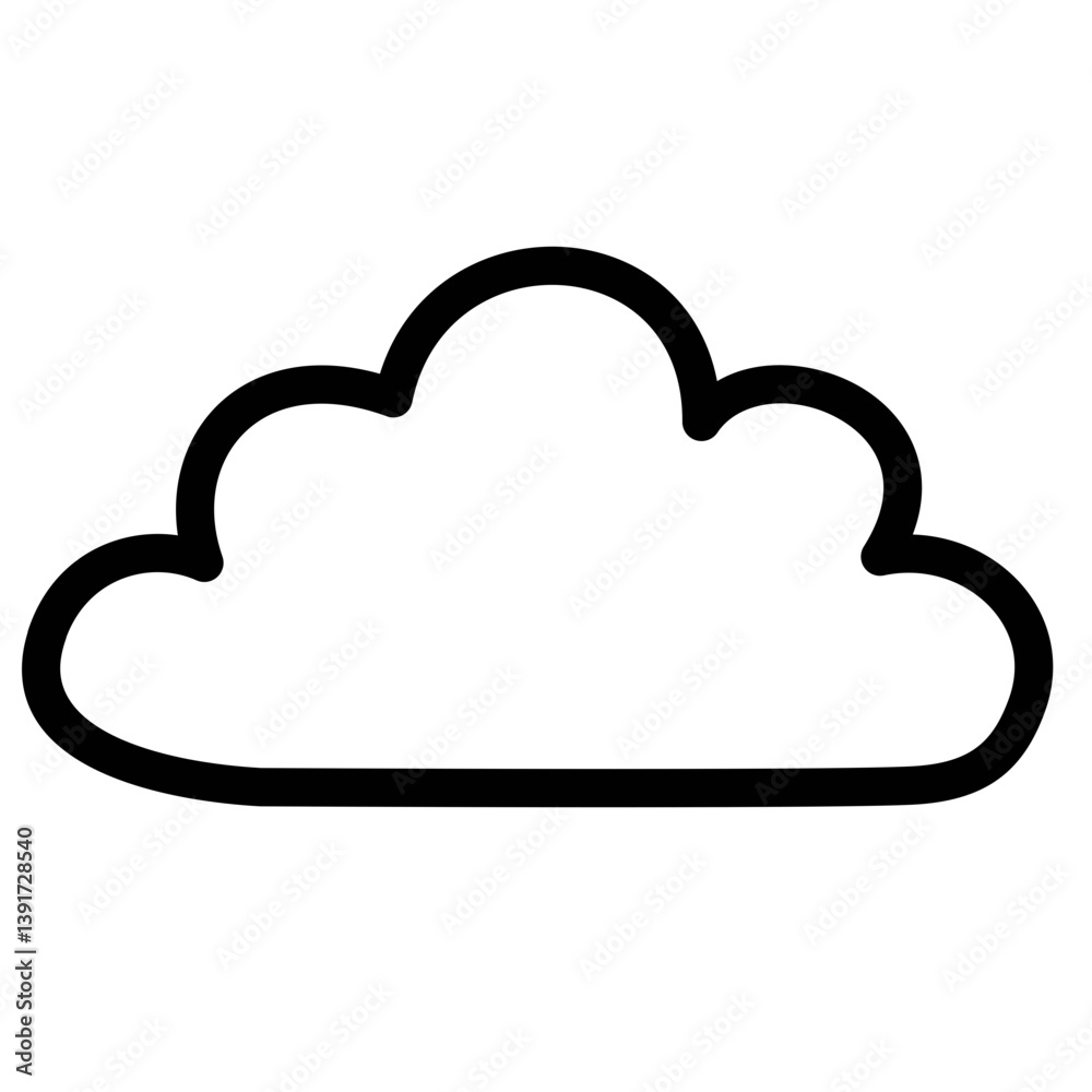 Cloud Doodle Outline, Lined Doodle Cloud Cloud Doodle Outline, Lined Doodle Cloud
