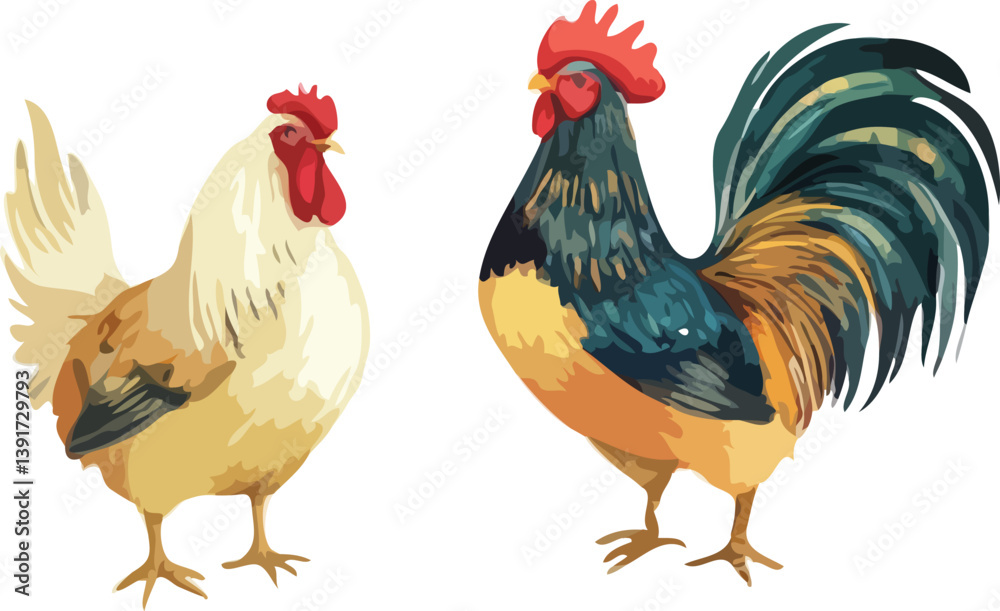 Fototapeta premium rooster vector art