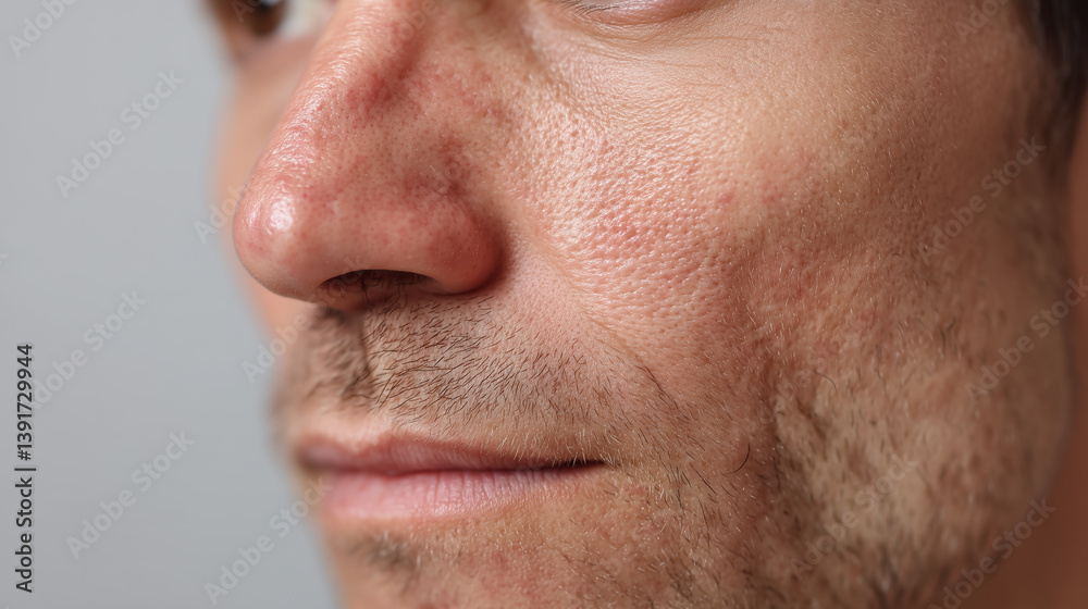 close up of a man with skin issue close up of a man with skin issue