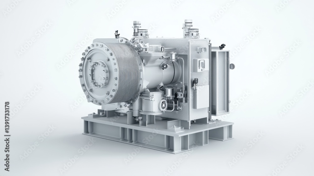 Industrial Science Representation of a Mechanical Compressor System Industrial Science Representation of a Mechanical Compressor System