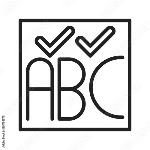 Spelling icon vector image. Suitable for mobile apps, web apps and print media.