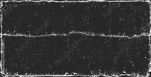 Obraz na płótnie Grunge texture pattern frame. Black design border. Old paper vector illustration. w salonie