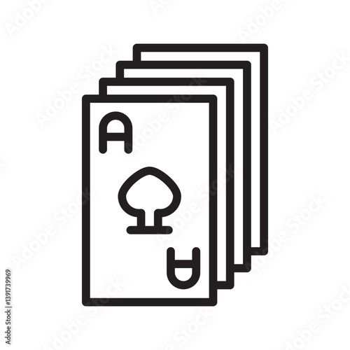 Deck of Cards icon vector image. Suitable for mobile apps, web apps and print media.