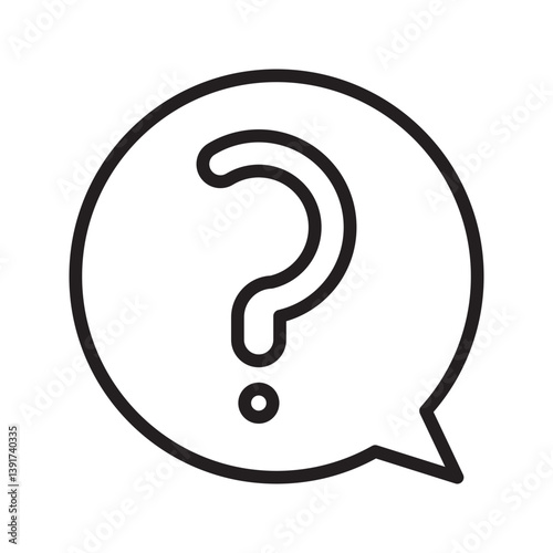 Question Mark icon vector image. Suitable for mobile apps, web apps and print media.