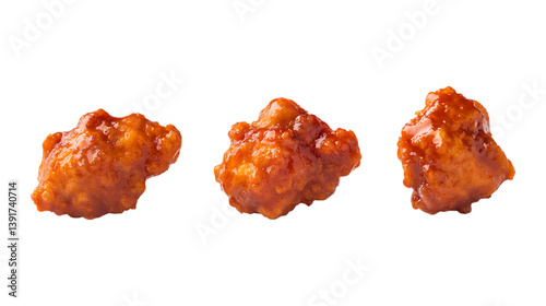 Pack of Fry Chicken Set Against Transparent Background for Food, Culinary, or Restaurant Design Projects photo