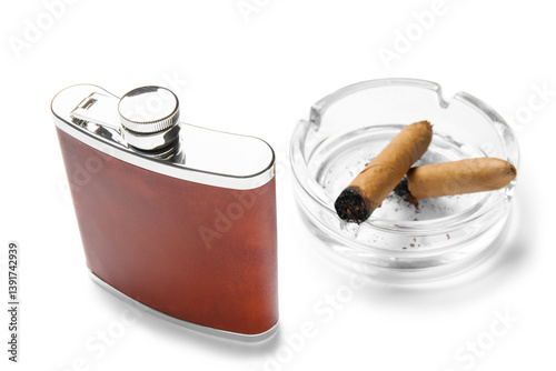 New hip flask and ash tray ...