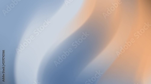 Abstract Blue and Orange Swirls: A Serene Digital Art Piece
