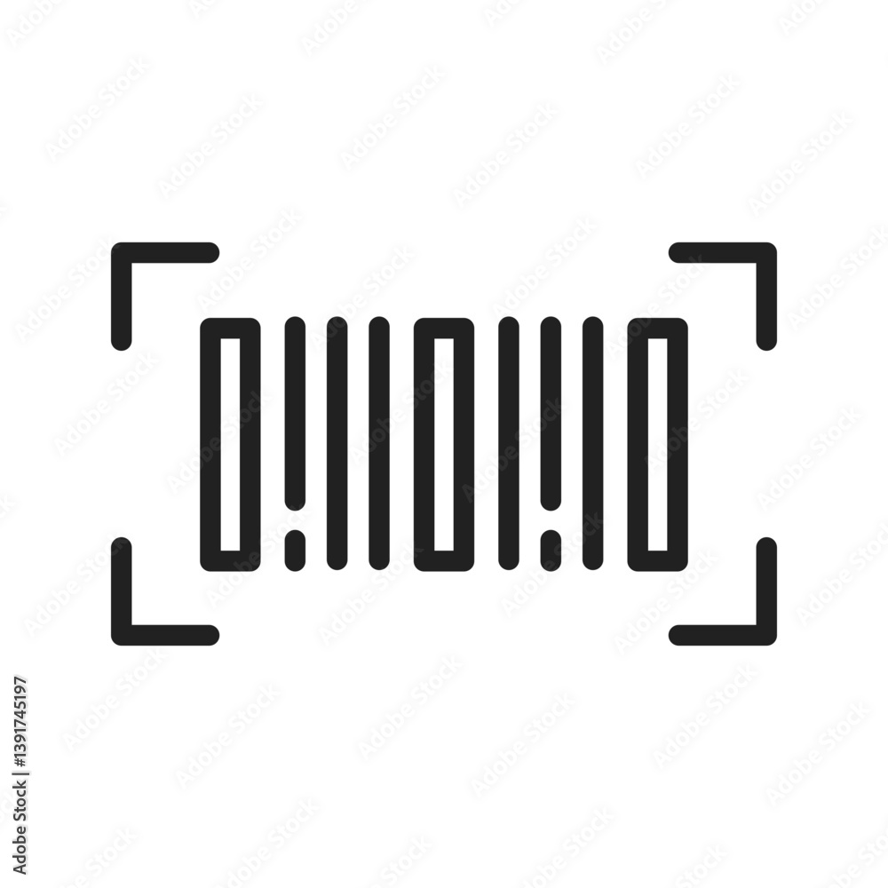 Barcode icon vector image. Suitable for mobile apps, web apps and print media.