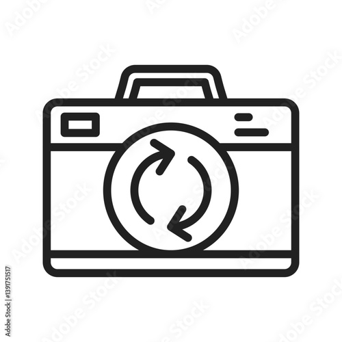 Rear Camera icon vector image. Suitable for mobile apps, web apps and print media.