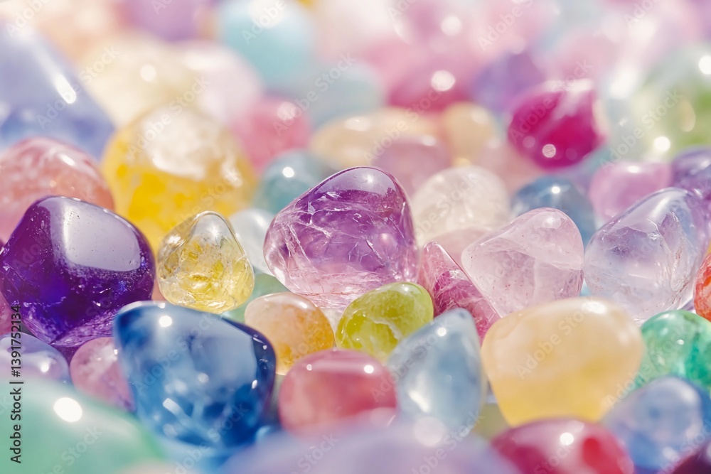 Close-Up of Colorful Pebbles and Polished Gemstones – Stylish High-Resolution Photography Close-Up of Colorful Pebbles and Polished Gemstones – Stylish High-Resolution Photography