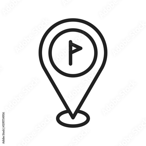Marked Destination icon vector image. Suitable for mobile apps, web apps and print media.