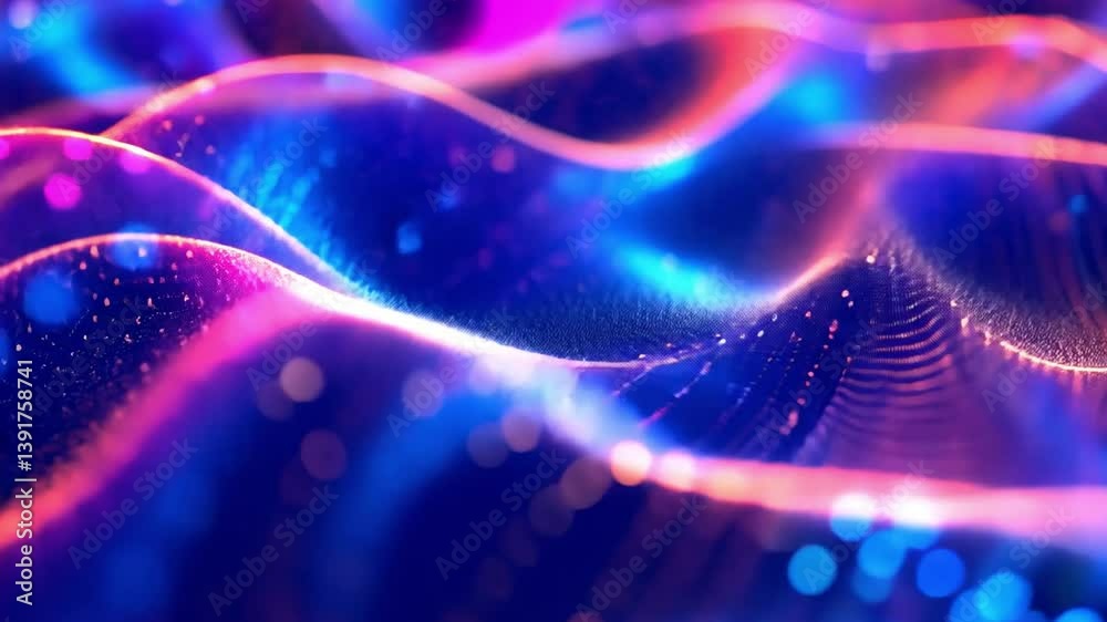 Vibrant Abstract Background of Colorful Waves and Glowing Dots Mesmerizing Display of Energy, Movement, and Patterns in Light Vibrant Abstract Background of Colorful Waves and Glowing Dots Mesmerizing Display of Energy, Movement, and Patterns in Light