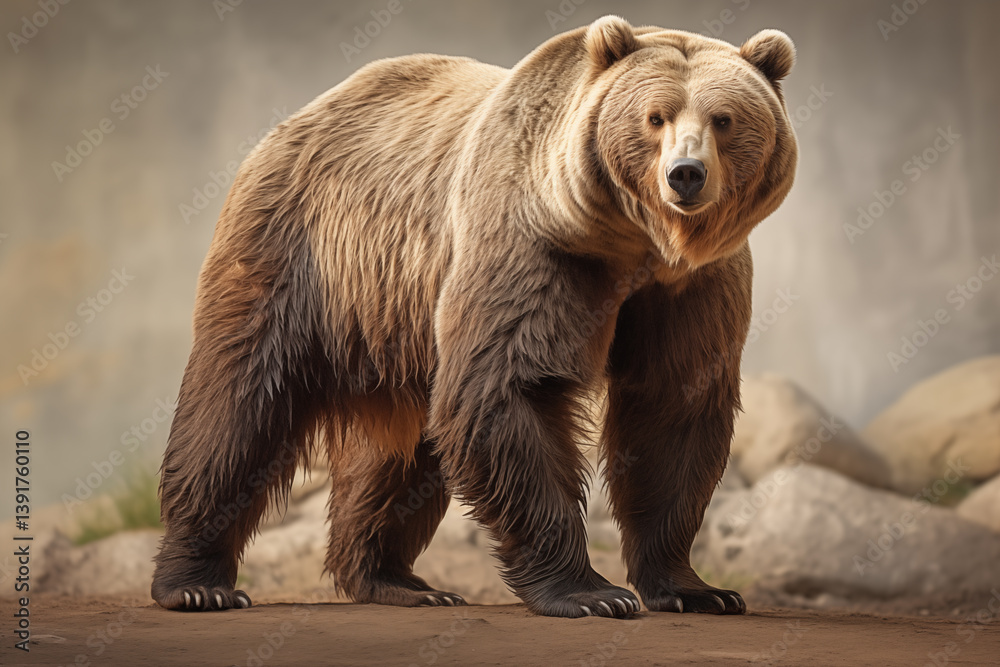 Obraz premium Brown Bear in its Natural Habitat