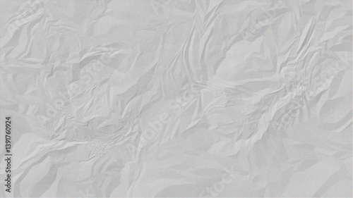 Abstract gray crumpled paper seamless texture. An abstract close-up of white and gray crumpled and creased paper texture background.
