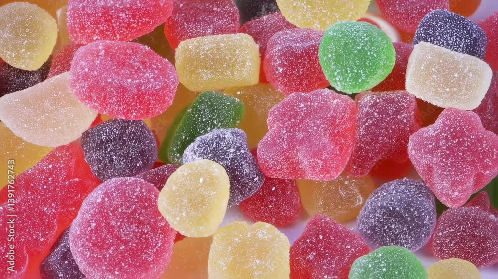 Assorted Jelly Candies Macro Shot