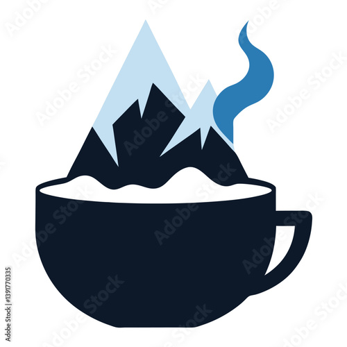 Mountain Peak Coffee A Relaxing Hot Drink in a Cozy Mug