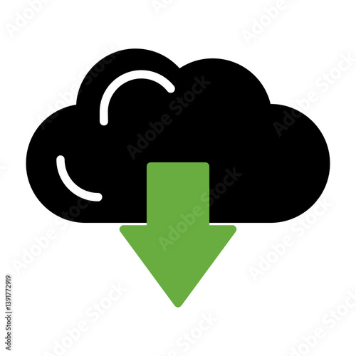 Cloud Downloading Icon