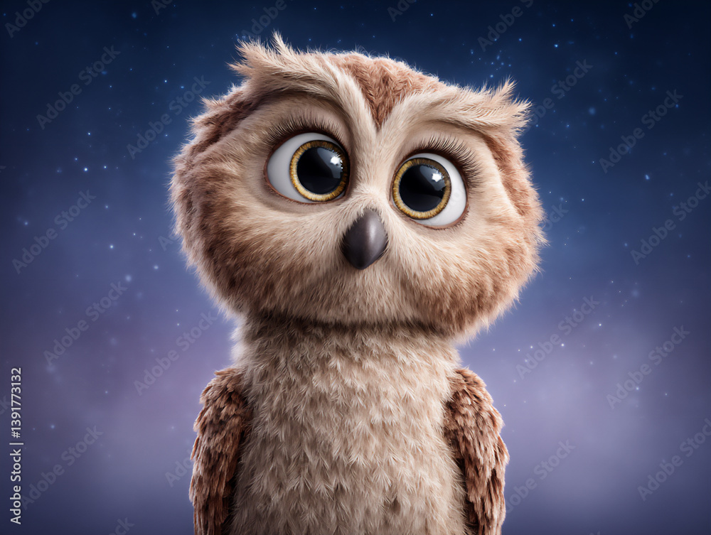 Obraz premium owl's tales: starry night stories for children