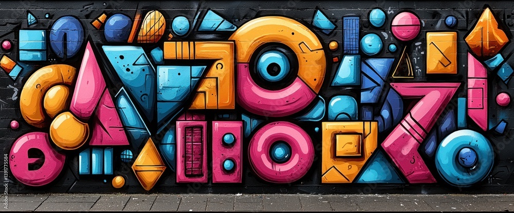 Obraz premium Geometric Graffiti Art