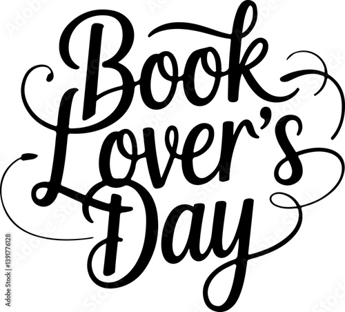 Book lover day typographer