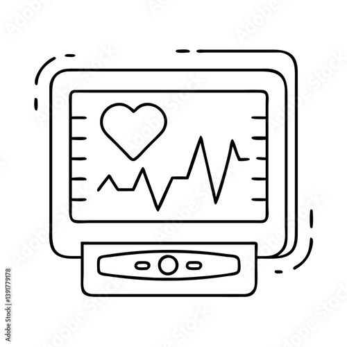 heart rate monitor icon, heart rate monitor vector illustration-simple illustration of heart rate monitor, perfect for heart rate monitor logos and icons