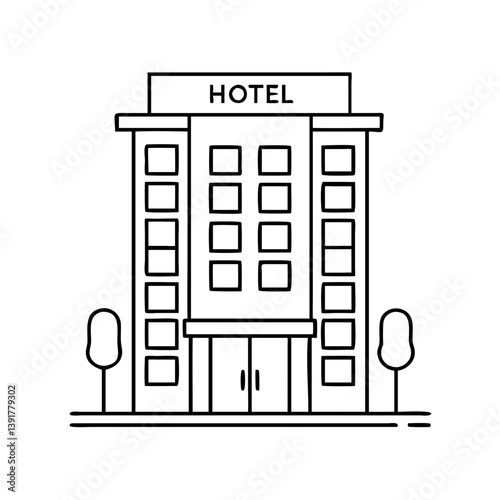 hotel icon, hotel vector illustration-simple illustration of hotel, perfect for hotel logos and icons